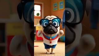 funny pug dog dancing forkids funny funnyclips funnydance cute pug dogdance funnyfunnytv [upl. by Ennairak]