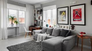 Grey and White Living Room Decorating Indian Ideas [upl. by Lindblad]