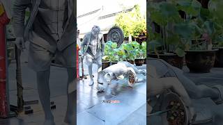 man picks up fallen statue 🤩 shortsvideo [upl. by Palermo1]