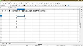 How to Lock Cell in Formula Keep Cell Constant  LibreOffice Calc [upl. by Llekcm]