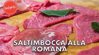 Saltimbocca alla Romana Rezept  Kalbsschnitzel mit Salbei amp Schinken [upl. by Iroc]