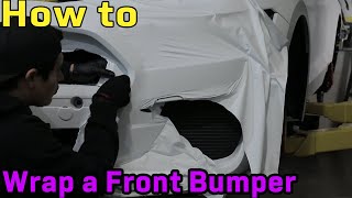 How to Vinyl Wrap a Front Bumper 2020 GT500 [upl. by Alia497]