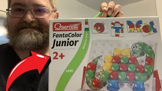 Quercetti Fantacolor Junior Mosaic Pegboard Set Review [upl. by Lilla]