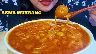 PEDAS DOWER ‼️ ASMR BASO ACI  JAMUR ENOKI KUAH PEDAS  ASMR MUKBANG [upl. by Feld]