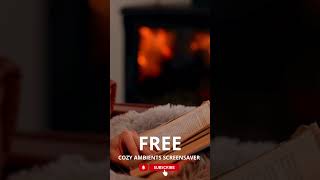 FREE PREMIUM COZY VIDEOS  SUBSCRIBE screensaver fireplace [upl. by Hanover]