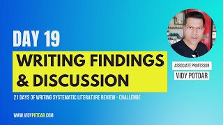 Day 19  How to Write the Findings and the Discussion section of Systematic Literature Review Paper [upl. by Notgnilra]