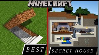 I made an quotUNDERGROUND SECRET HOUSEquot in Minecraft 🏡🔥Minecraft120trendingvideo [upl. by Adnilav240]