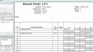 Revit MEP 2012 Tutorial  Electrical Systems Panel Schedules [upl. by Miranda]