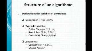 Programmation langage C C  Introduction au algorithm [upl. by Winsor]