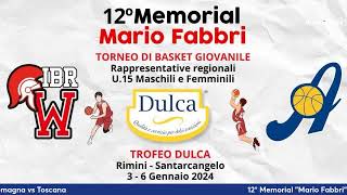 12° Memorial quotMario Fabbriquot Under 15 Femm EmiliaRomagna vs Toscana [upl. by Giulio]