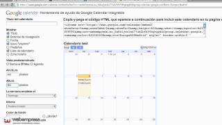 Insertar calendario de Google Calendar en Joomla [upl. by Shayna]