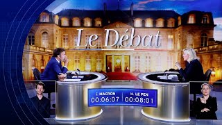 France  débat acrimonieux entre Macron et Le Pen à quatre jours du scrutin [upl. by Buffy]