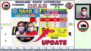 Lottery Sambad Live Dear Nagaland State Lottery Live draw result 16052024 Lottery live sambad [upl. by Ajit]