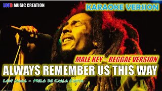 LADY GAGA  Always Remember Us This Way  MALE KEY Reggae Version KARAOKE [upl. by Wittenburg785]