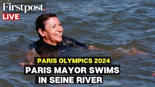 LIVE  Paris Mayor Anne Hidalgo Swims in Seine River Ahead of Paris Olympics 2024 [upl. by Cummins197]