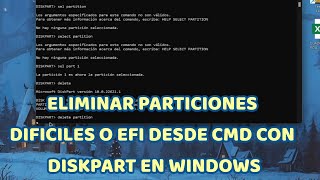 Borrar particiones EFI en windows o Discos Locales desde CMD Facil y Rapido [upl. by Cristionna466]