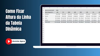 Excel Como Fixar a Altura da Linha da Tabela Dinâmica [upl. by Thapa672]