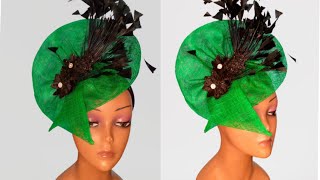 Free Form Sinamay Fascinator  Diy hair fascinator  Sinamay [upl. by Amocat]