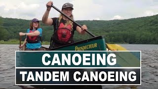 How to Paddle a Tandem Canoe  Tandem Canoeing Essentials [upl. by Ahsinrat]