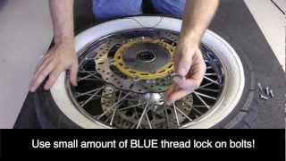 HowTo Install New Front Brake RotorsDiscs On Yamaha VStar 1100 [upl. by Terb125]