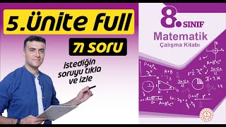 8sınıf Çalışma Kitabı Matematik 5Ünite Full Çözümleri LGS [upl. by Fretwell]