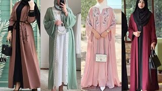 Elegant Abaya designs 2024  modest dress designs  Simple Abaya collection  Formal gown designs [upl. by Nivi]