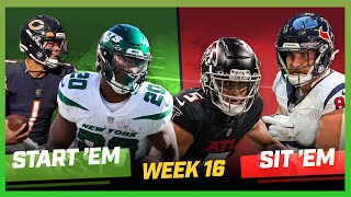 Week 16 Start Em Sit Em Lineup Help For The Fantasy Playoffs [upl. by Sherburn]