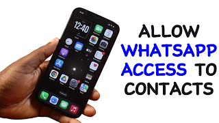 How to Allow WhatsApp Access to Contacts on an iPhone [upl. by Ahsilek255]