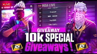 Facebook 10K Followers Special Giveaway  Free Fire Giveaway🎁💎  Diamond Giveaway😯 • NDA LIVE [upl. by Novello]