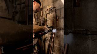 Finishing the Job Sealing a Leaking Boiler Line with ProPress Fittings Plumbing Hack asmr shorts [upl. by Eveam255]