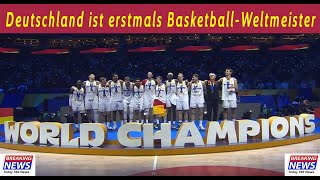 Deutschland ist erstmals Basketball Weltmeister Im Finale siegte das DBB Team 83 zu 77 gegen Serbien [upl. by Eidob175]