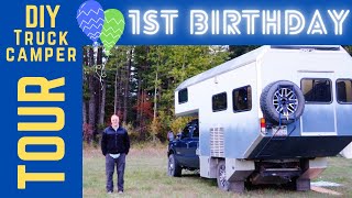 DIY Truck Camper TOUR  The Maximus 1st Birthday Tour [upl. by Verner]