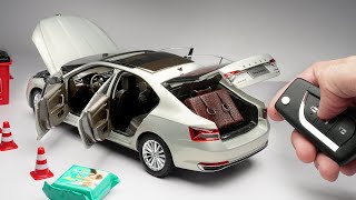 Unboxing of Skoda Superb 118 Scale Diecast Model Car [upl. by Imit]