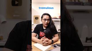 What does TREMULOUS mean 🤔 teamlyqa learnwithlyqa vocabulary wordoftheday [upl. by Helena]