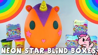 Play Doh Surprise Egg with Tokidoki Neon Star Blind Box Surprise Toys  DCTC Amy Jo [upl. by Aineg]