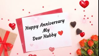 Happy Anniversary My Dear Husband 💗 l Anniversary Wishes whatsappstatus anniversary [upl. by Ynamrej]