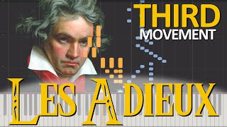 LES ADIEUX  Beethoven Third Movement Piano Tutorial Synthesia [upl. by Haek]