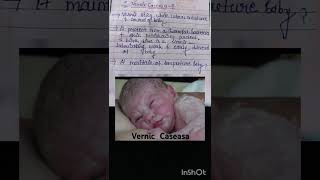 Vernix caseasa  importans in baby  gnm thirds years  nursing note nursecare [upl. by Basso]