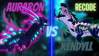 KENDYLL VS AURARON  Creatures of Sonaria Recode [upl. by Alleacim]