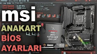 MSI Anakart BİOS Ayarları  Performans Overclock Undervolt 2024 [upl. by Lida]