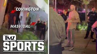 Jorge Masvidal Held Back From Colby Covington After Alleged Fight Video Shows  TMZ Sports [upl. by Felder]