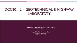 DCC30112 Mackintosh Probe Test [upl. by Ihpen]