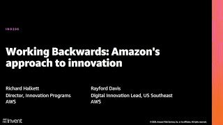 AWS reInvent 2020 Working backwards Amazon’s approach to innovation [upl. by Otreblada376]