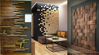 100 Wooden wall decorating ideas for living room interior wall design 2024 [upl. by Llemor]