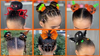 6 easy hairstyles for Halloween 🎃 peinados fáciles para Halloween 👻 [upl. by Aihtyc]