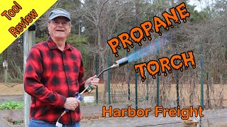 Harbor Freight Propane Torch weed killer with Trigger Start [upl. by Averyl]