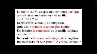 structure du cubique centrée du tungstene en videomp4 [upl. by Komarek]