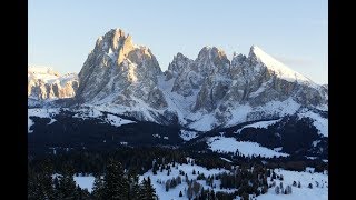 Skiing Seiser Alm  Ortisei Dolomites  Italy 012019 [upl. by Orabelle]