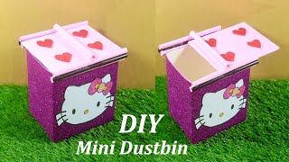 How to Make Dustbin at Home  DIY Mini Desk Bin  Easy Dustbin Craft Idea [upl. by Tratner480]