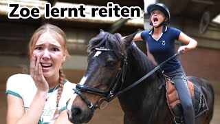 ZOE REITET DAS ERSTE MAL  REITEN LERNEN AUF WELLI😂👍 Zoeklp [upl. by Mencher]